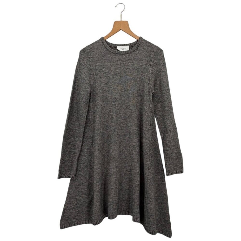 Pomander‎ Place Maia Knit Wool Blend A-Line Sweater Dress Grey Large